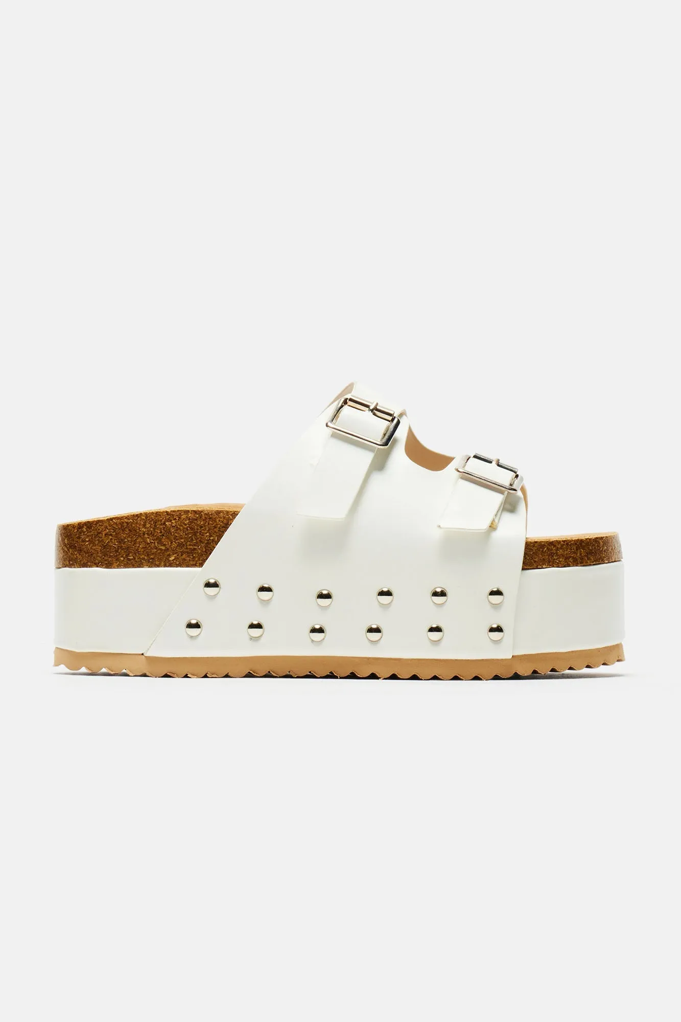 Amozae-Almost Daily Flatform Sandals - White/Pink