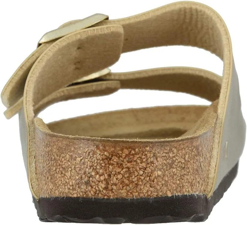 Arizona Birko-Flor Birkenstock Flat Sandals, Gold Birko-Flor