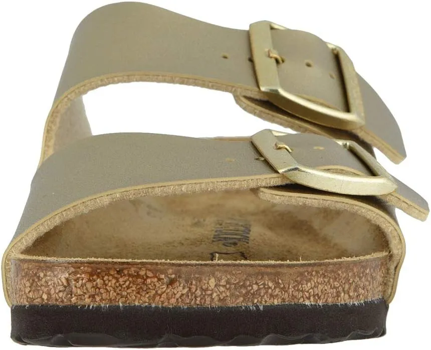 Arizona Birko-Flor Birkenstock Flat Sandals, Gold Birko-Flor