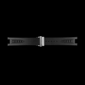 Black FKM Rubber Strap with Sliver Buckle for Spaceship