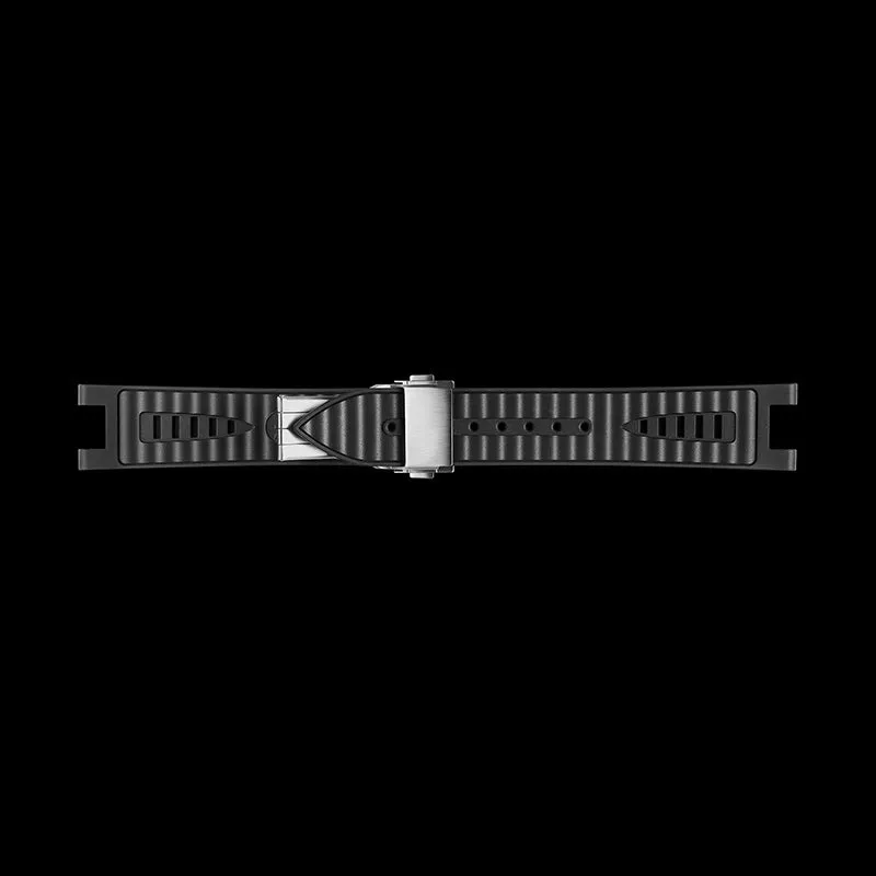 Black FKM Rubber Strap with Sliver Buckle for Spaceship