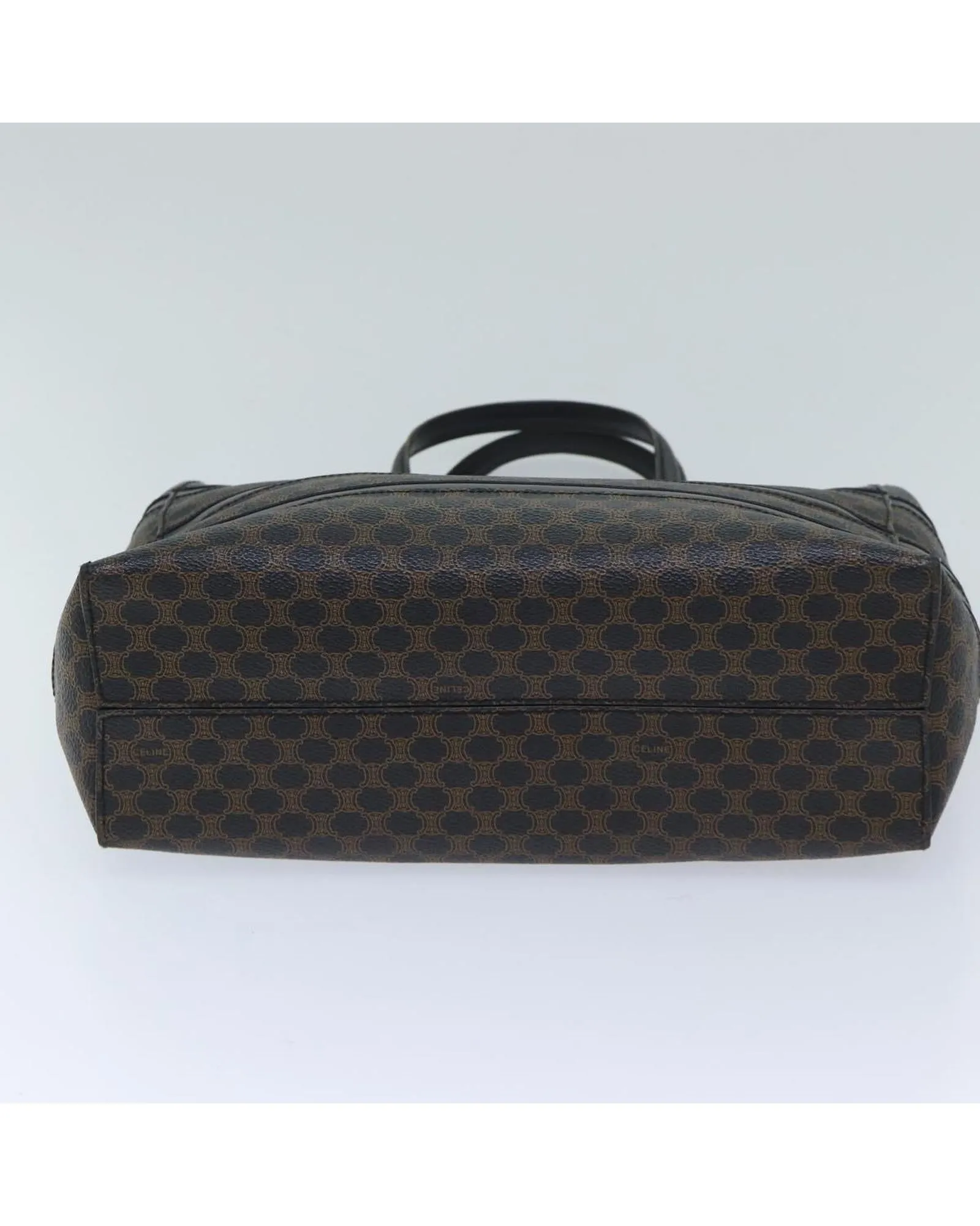 Black Macadam Canvas Hand Bag with PVC Leather Material