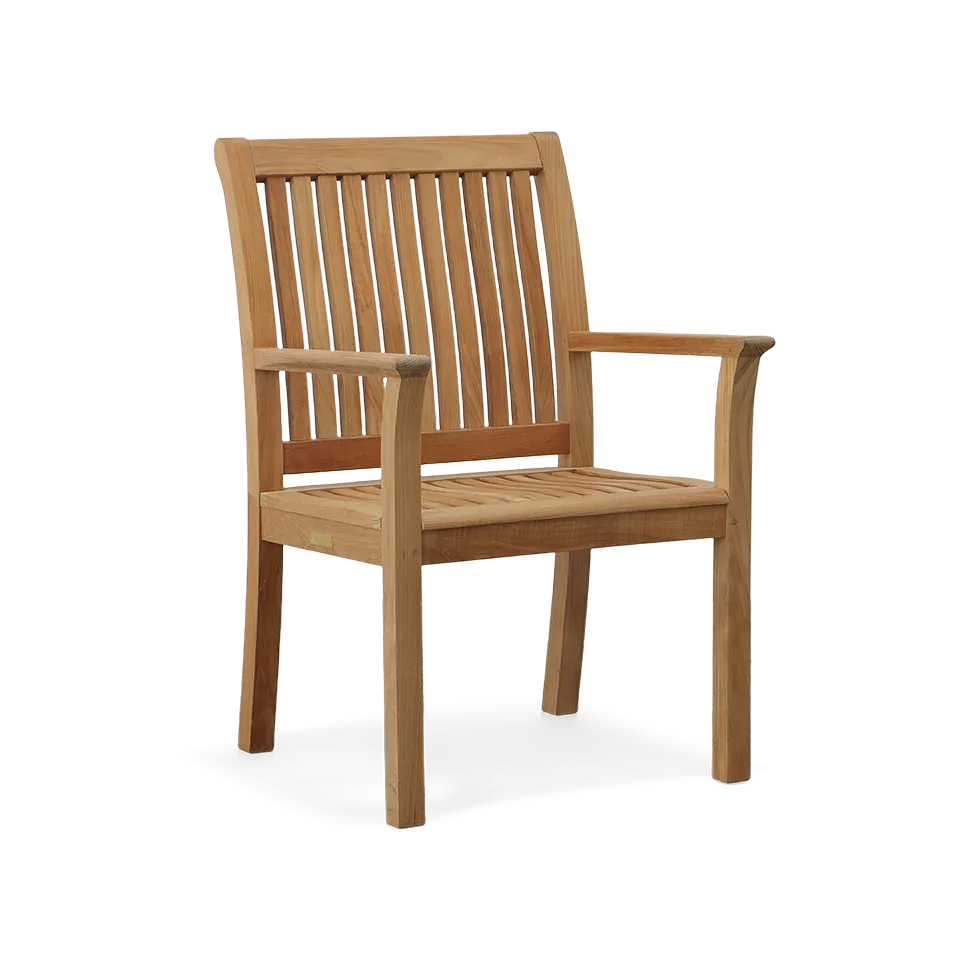 CHELSEA TEAK DINING ARM CHAIR
