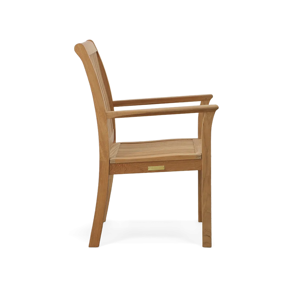 CHELSEA TEAK DINING ARM CHAIR