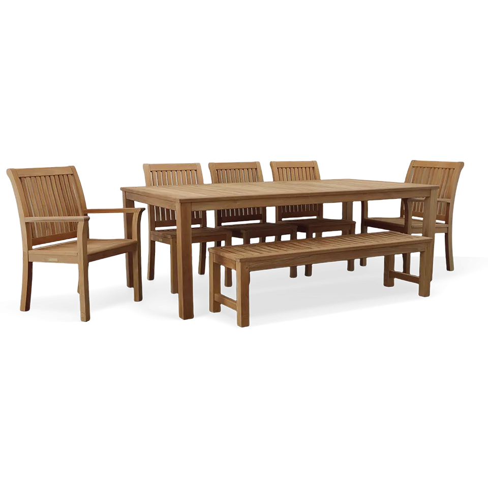 CHELSEA TEAK DINING ARM CHAIR