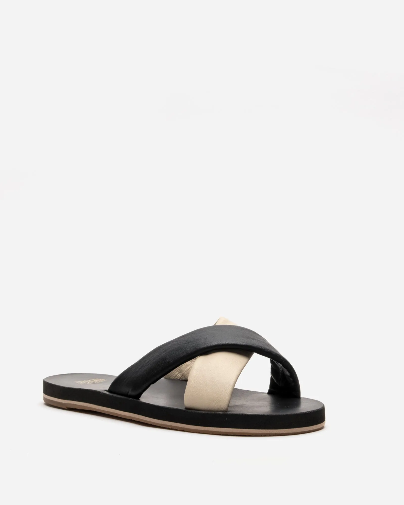 Criss Cross Cloud Slide Nappa Black Oyster