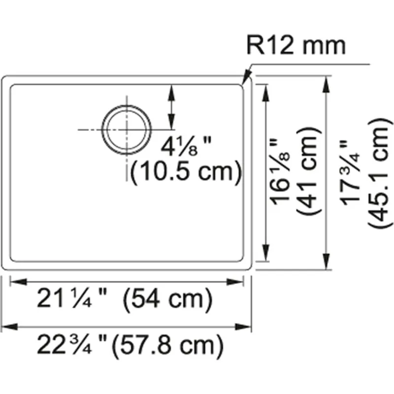 Cube 22.75" Stainless Steel Single Basin Undermount Kitchen Sink - 9" Depth