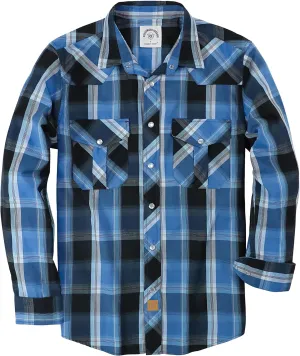 Dubinik? Pearl Snap Shirts for Men Long Sleeve Western Shirts for Men Vintage Casual Plaid Shirt Cowboy Shirts for Men