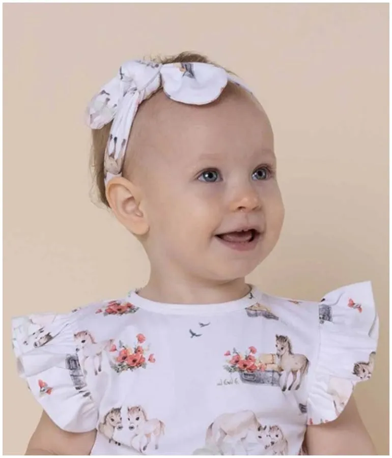 Girl's Organic-cotton Pony Topknot Headband
