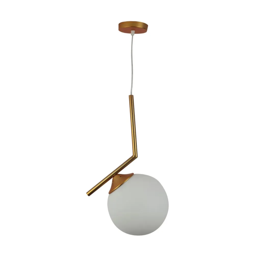 Gold Wall Light White Glass - M-50-HL - Included Bulb