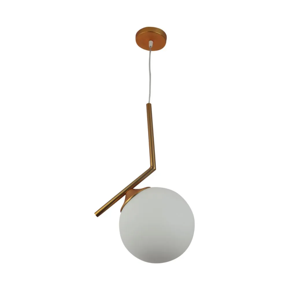 Gold Wall Light White Glass - M-50-HL - Included Bulb