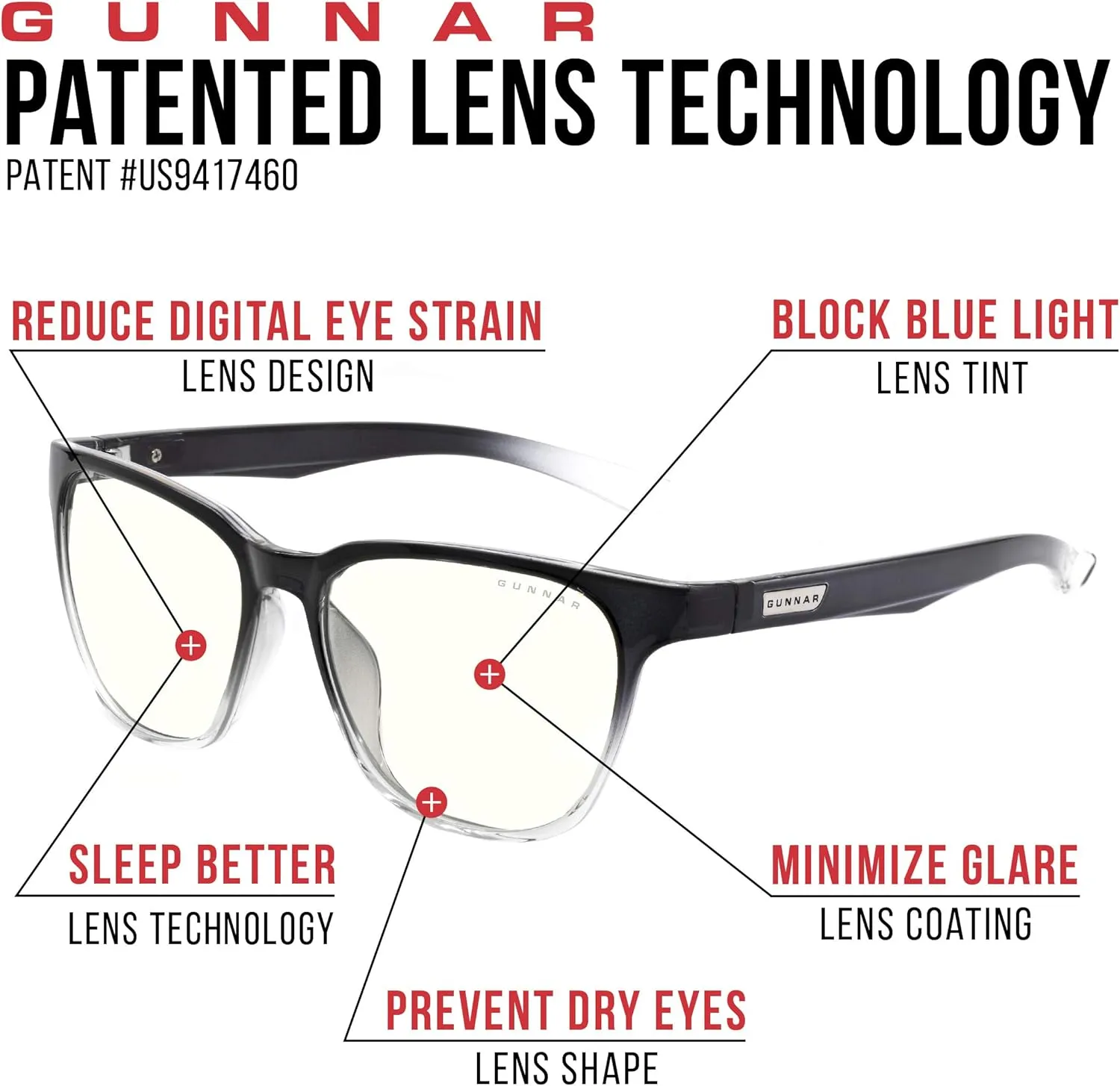 GUNNAR - Gaming and Computer Glasses - Blue Light Blocking, UV Protection - Berkeley