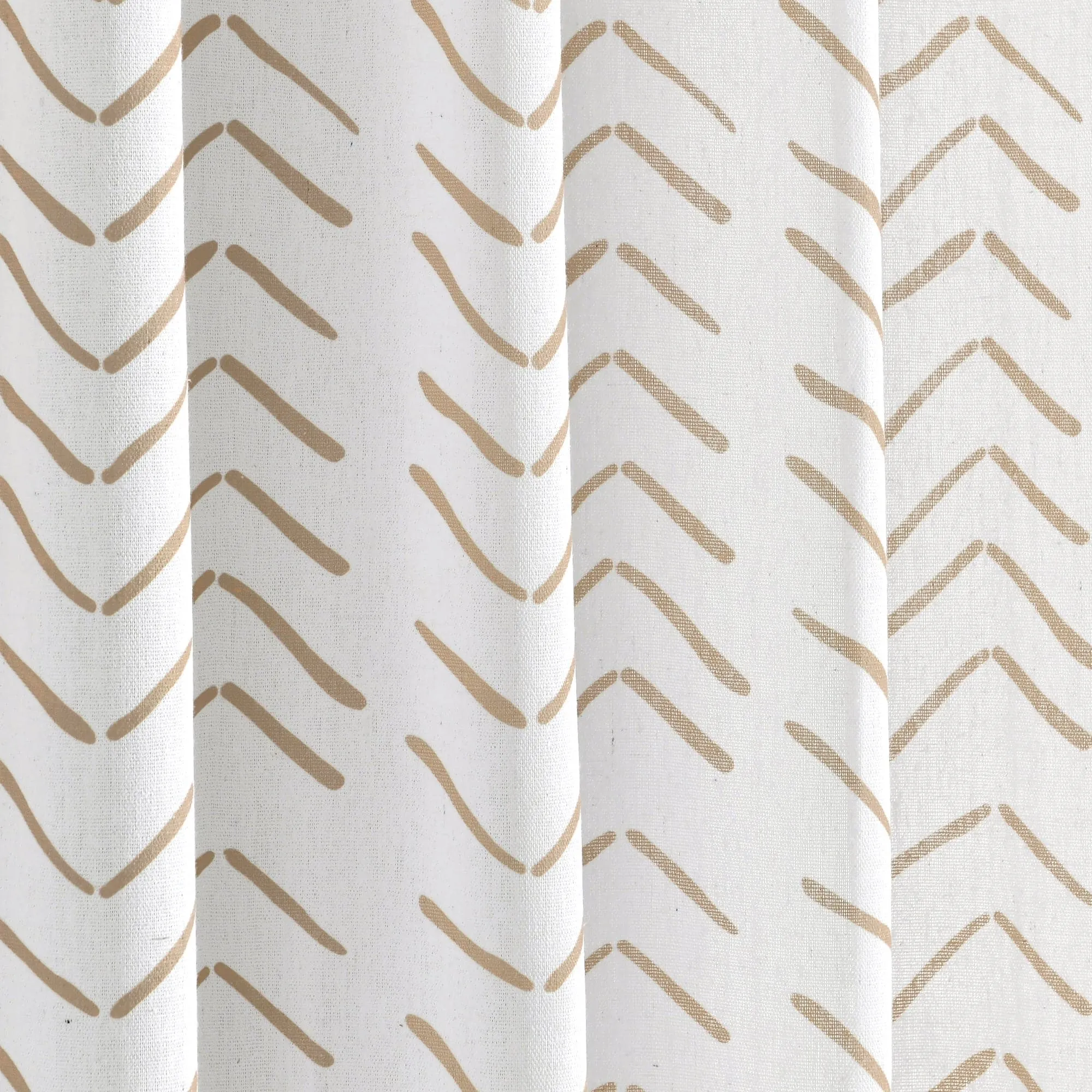 Hygge Modern Arrow Faux Linen Shower Curtain