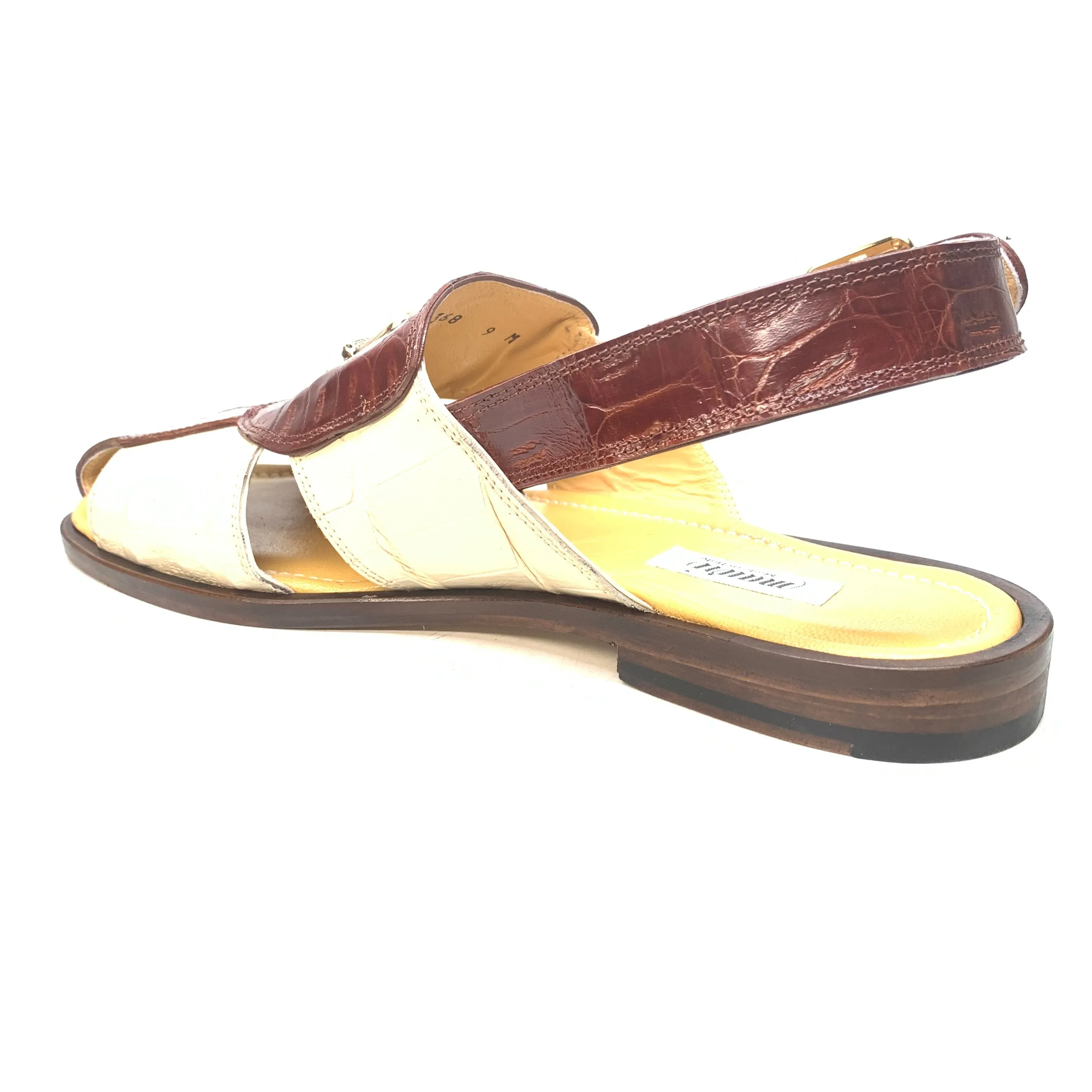 Mauri 5071 Cream/Gold Baby Crocodile Sandals