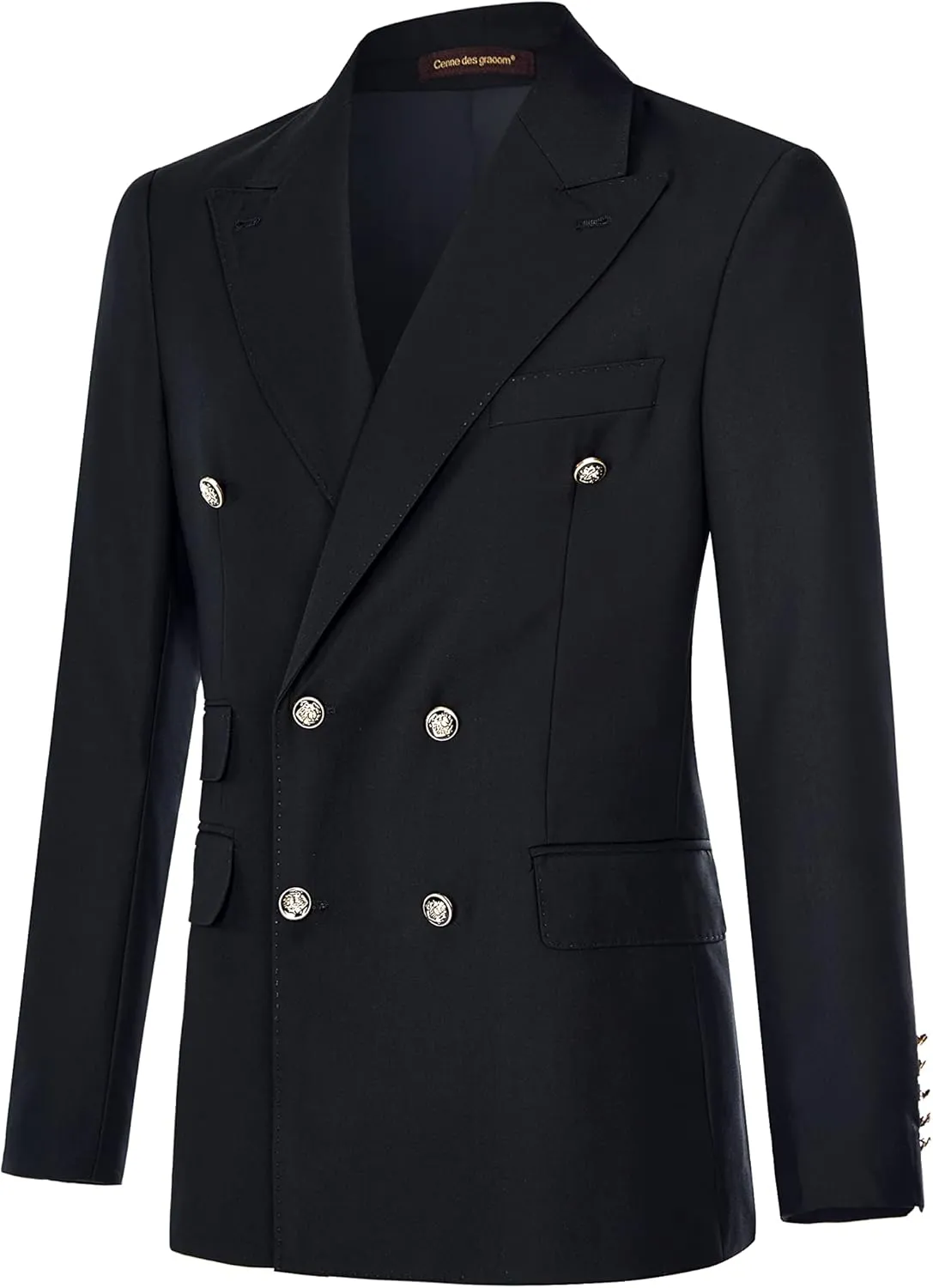 Men's Slim Fit 2 Piece Suit Double Breasted Business Wedding Prom Tuxedo Suits Blazer & Pants Set??