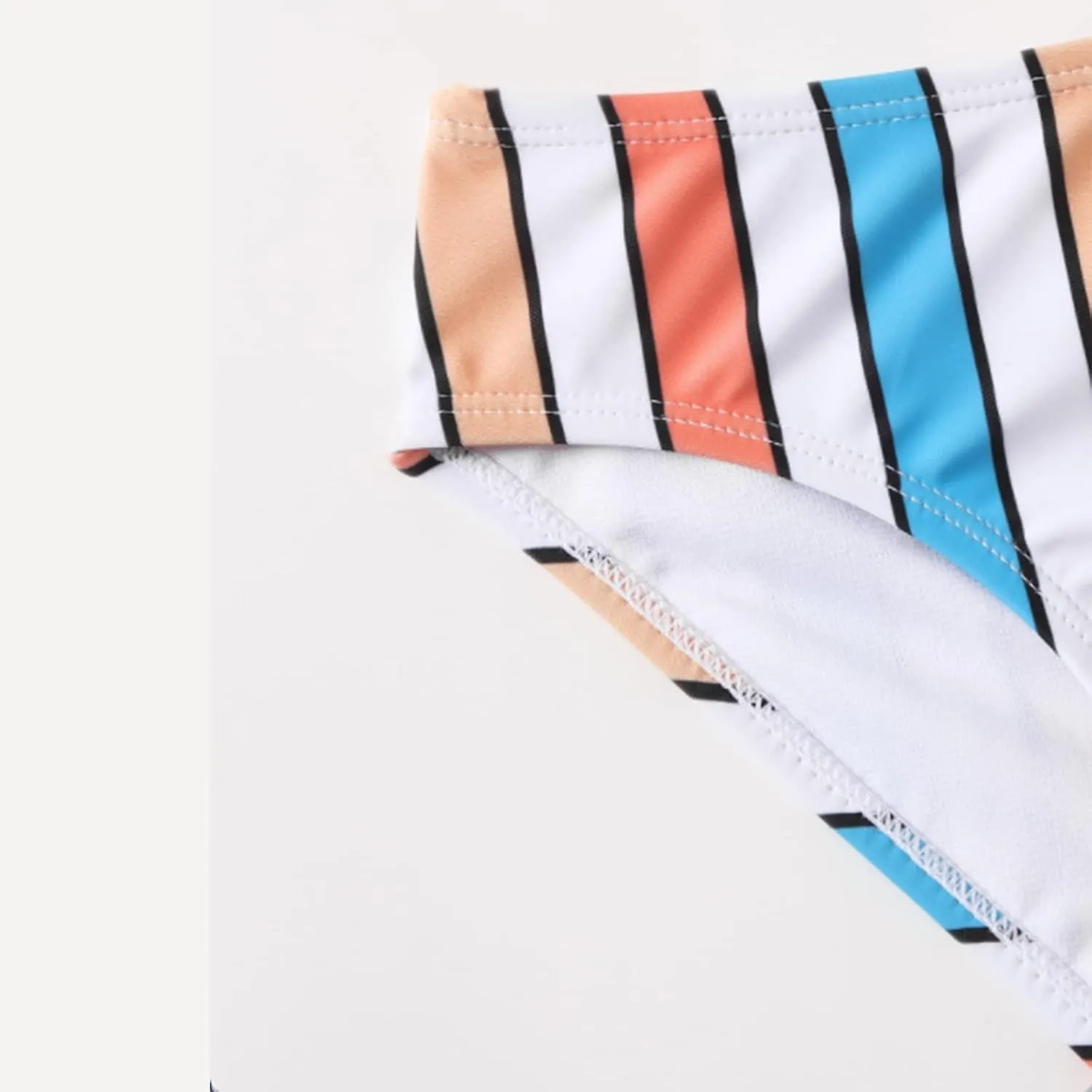 MIENOE Teen Girls' Swimsuits Two-Piece V-Neck Bikini Adjustable Shoulder Straps Swimsuit Kids Bikini with Chest Pad