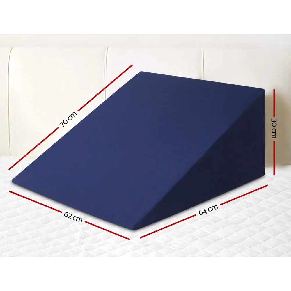 Multi-Use Bed Wedge Pillow with Memory Foam Giselle Bedding