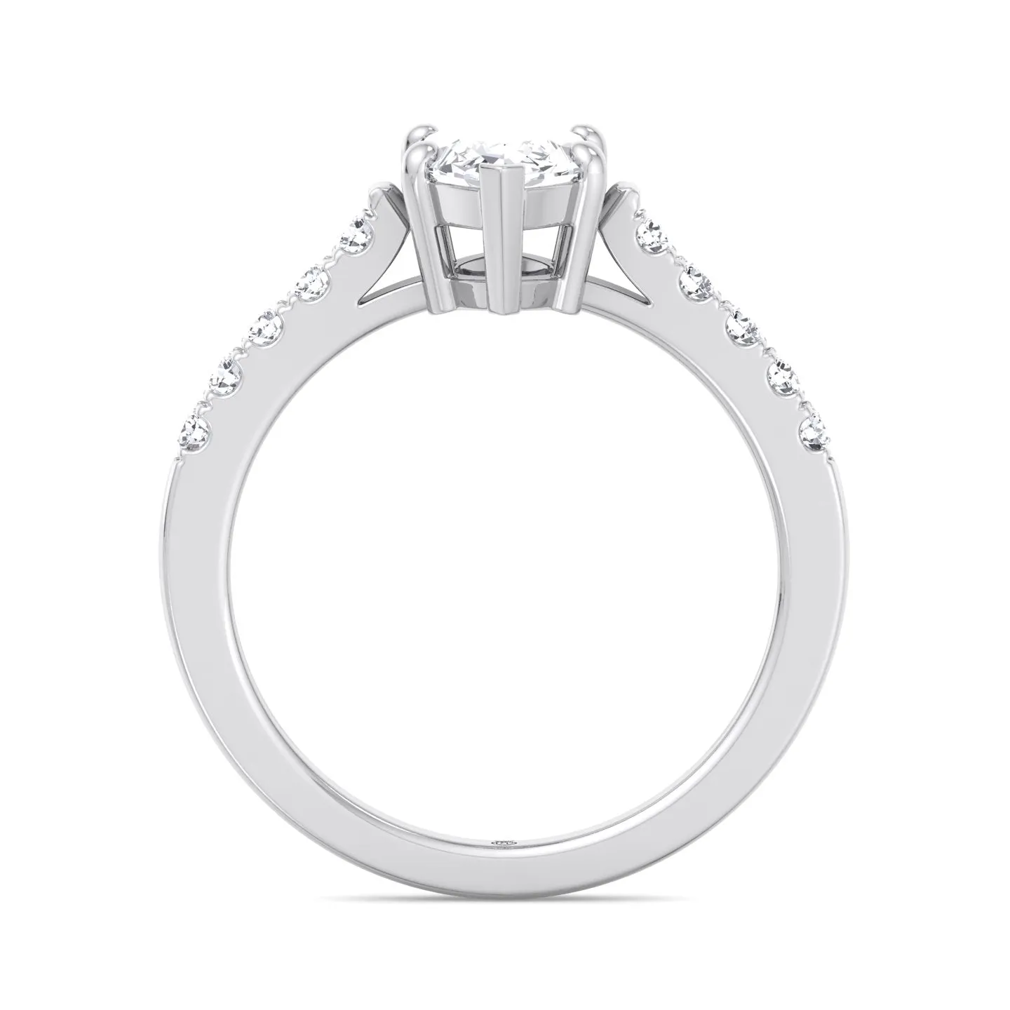 Oxnard - Marquise Cut Engagement Ring 6 Prongs With Sidestones
