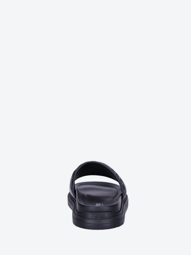 Sandal mix vitello ff fabric sandal