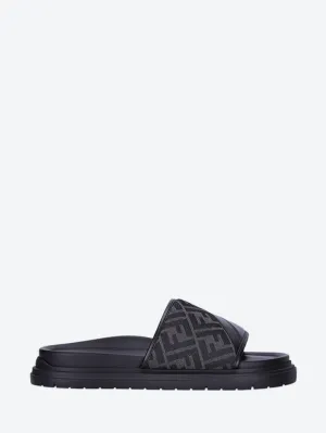 Sandal mix vitello ff fabric sandal
