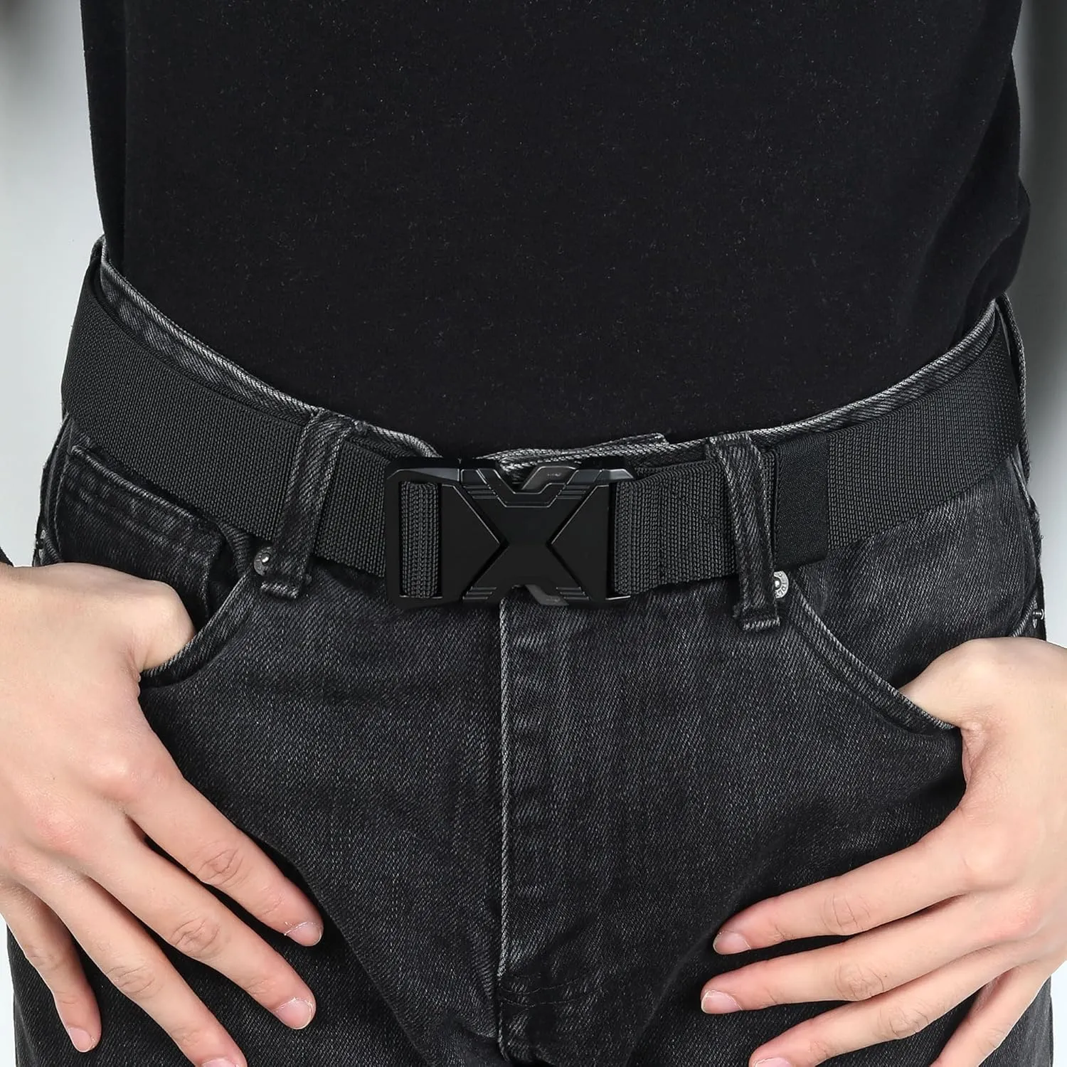 Tactical Belt Men Adjustable Military: Men's Belts 1000D nylon wear-resistant material