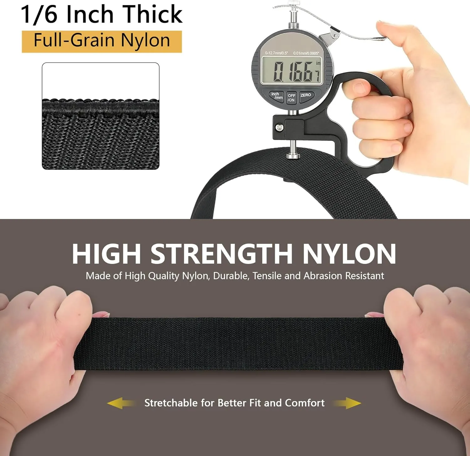 Tactical Belt Men Adjustable Military: Men's Belts 1000D nylon wear-resistant material