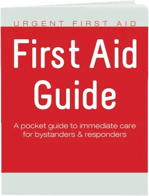 Urgent First Aid Guide with CPR & AED - 52 Pages | Full Color First Aid Booklet by Urgent First Aid complies with OSHA & New ANSI Guidelines, Pocket Guide