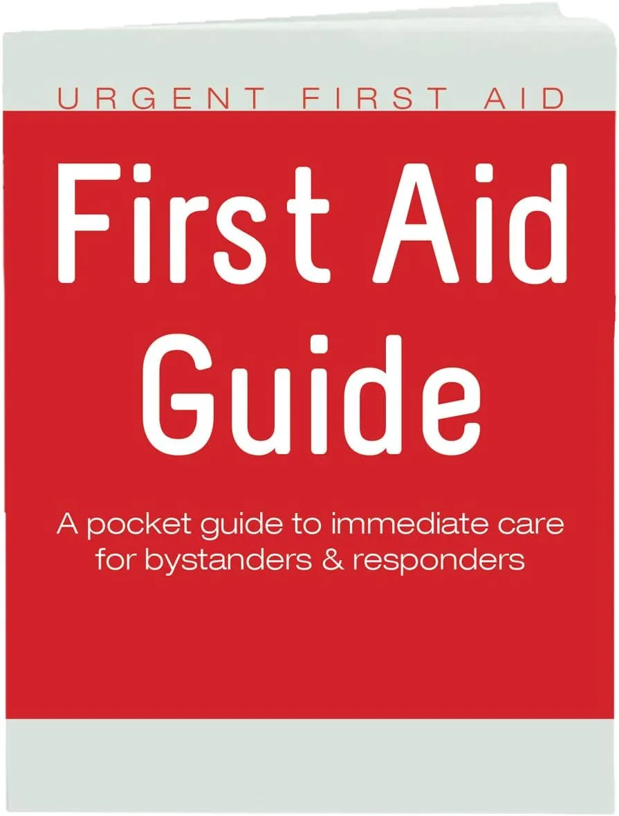 Urgent First Aid Guide with CPR & AED - 52 Pages | Full Color First Aid Booklet by Urgent First Aid complies with OSHA & New ANSI Guidelines, Pocket Guide